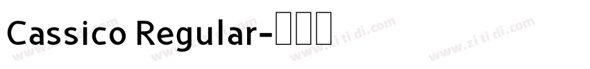Cassico Regular字体转换